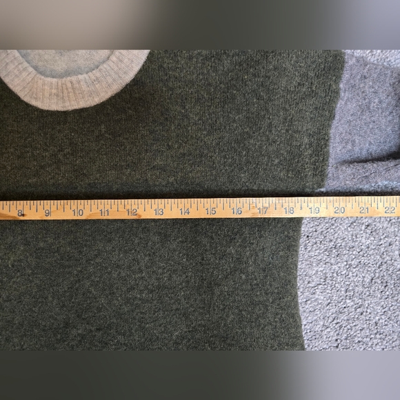 Madewell 30% Merino Wool 10% Alpaca Colorblock Crewneck Sweater Sz XS - Picture 5 of 10